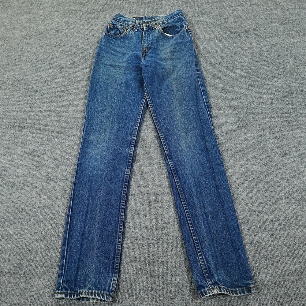 Vintage Levi's 544 Jeans Womens 5 24x31 Blue Medium Wash Straight High Rise 80s